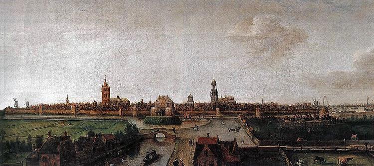 Hendrik Cornelisz. Vroom Delft as seen from the west Norge oil painting art